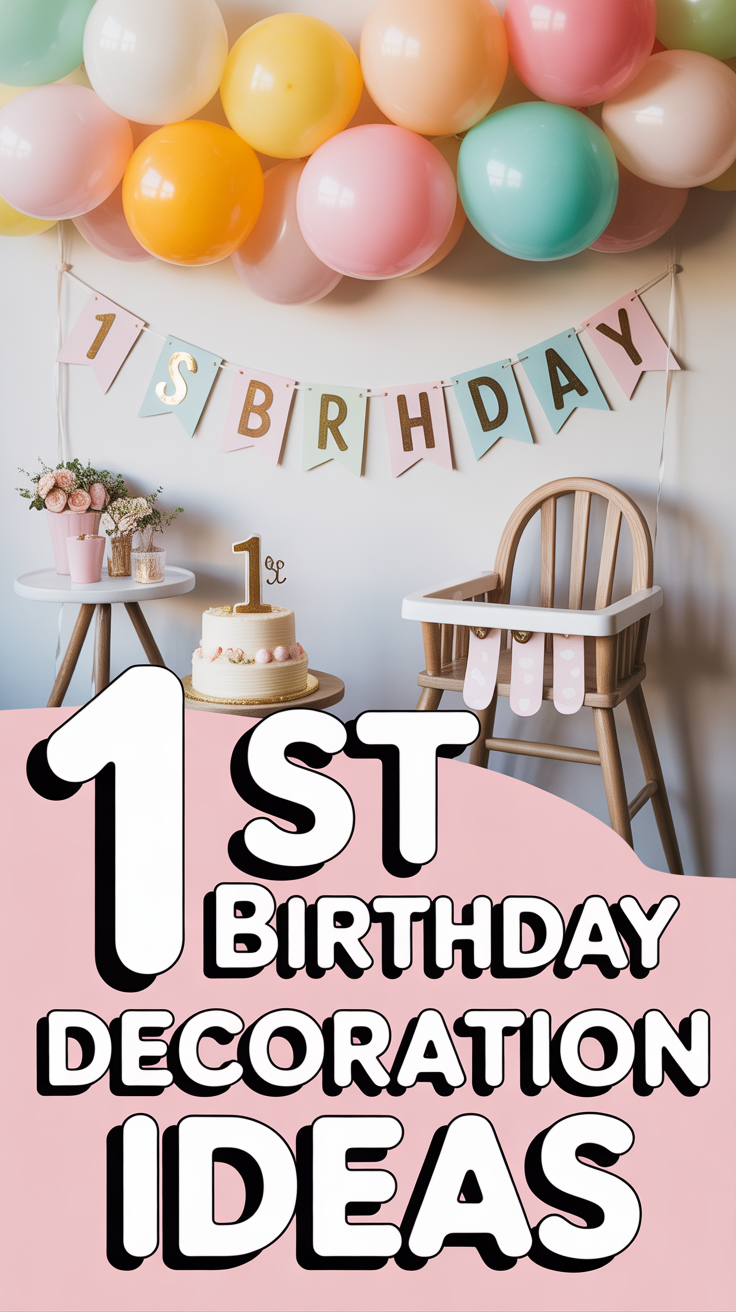 🎉 1st Birthday Decoration Ideas