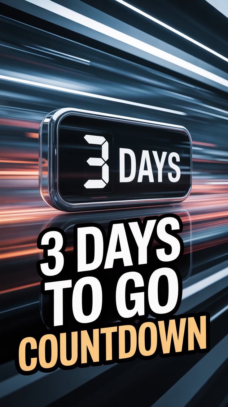 🗓️ 3 Days To Go Countdown