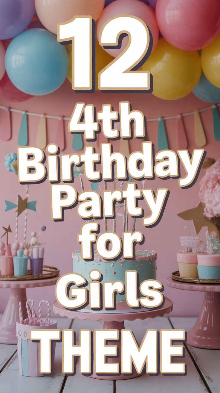 ✨ 12 4Th Birthday Party For Girls Theme
