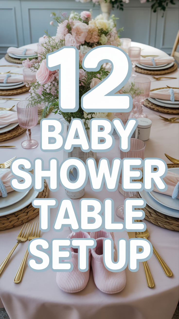 🍼 12 Baby Shower Table Set Up