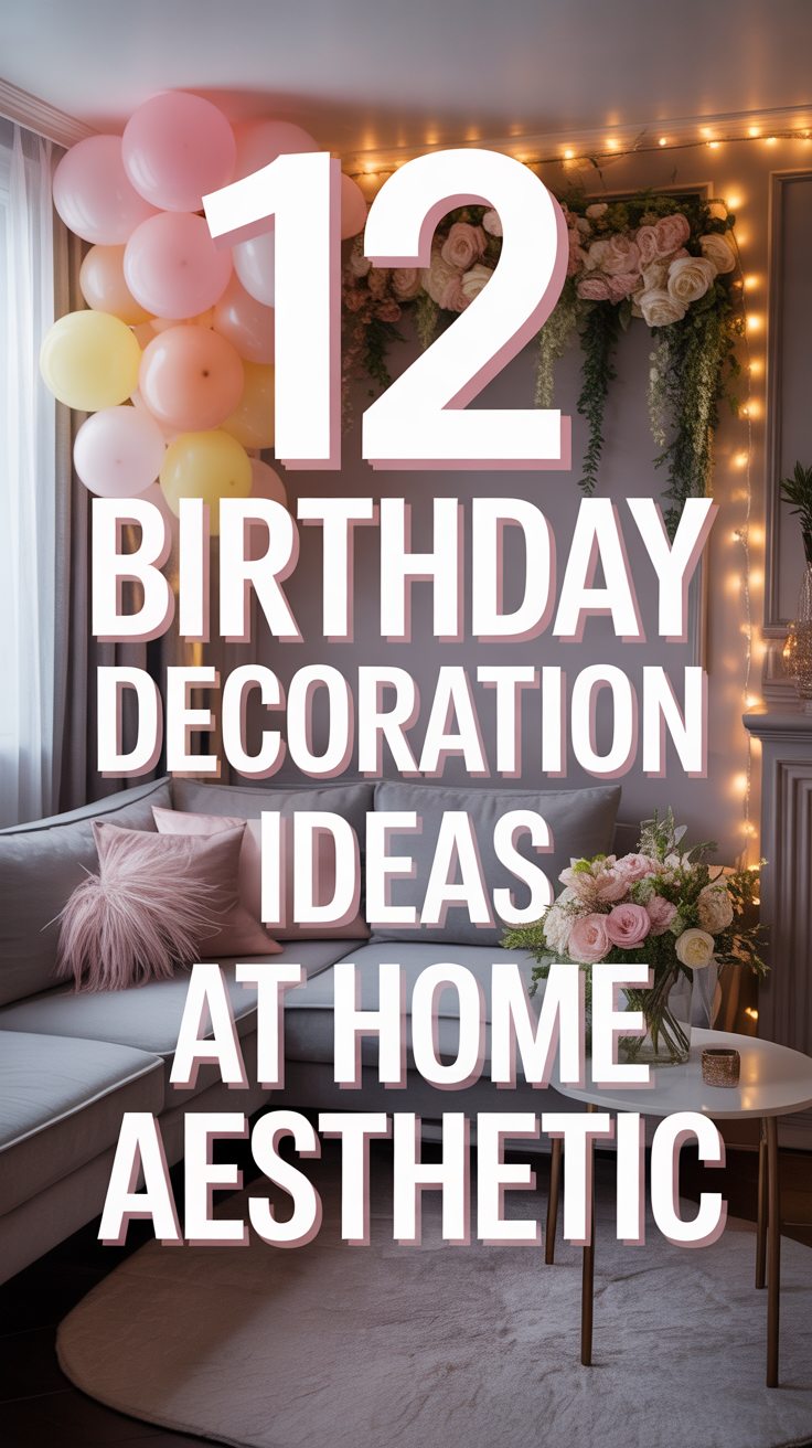🎂 12 Birthday Decoration Ideas At Home Aesthetic