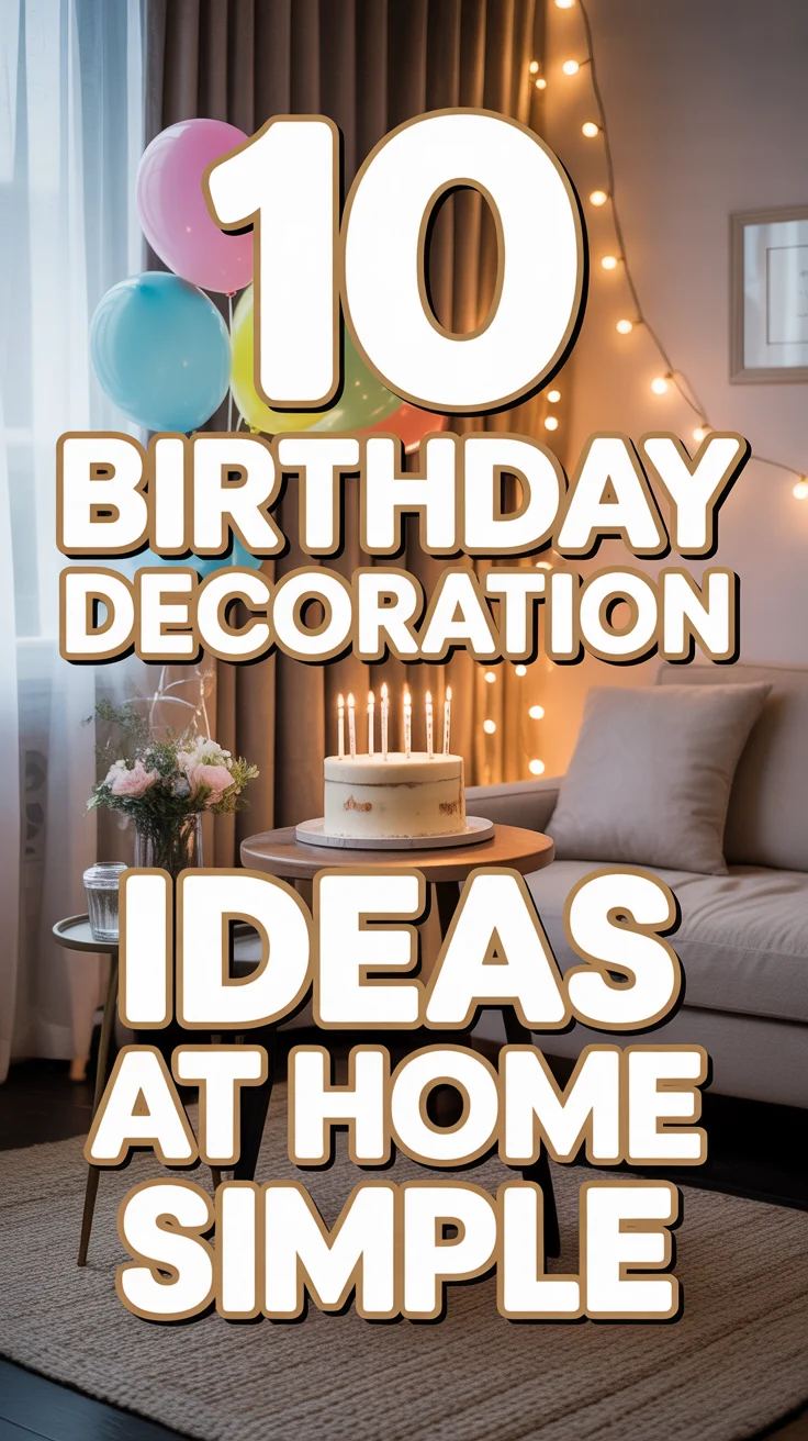 🥳 10 Birthday Decoration Ideas At Home Simple