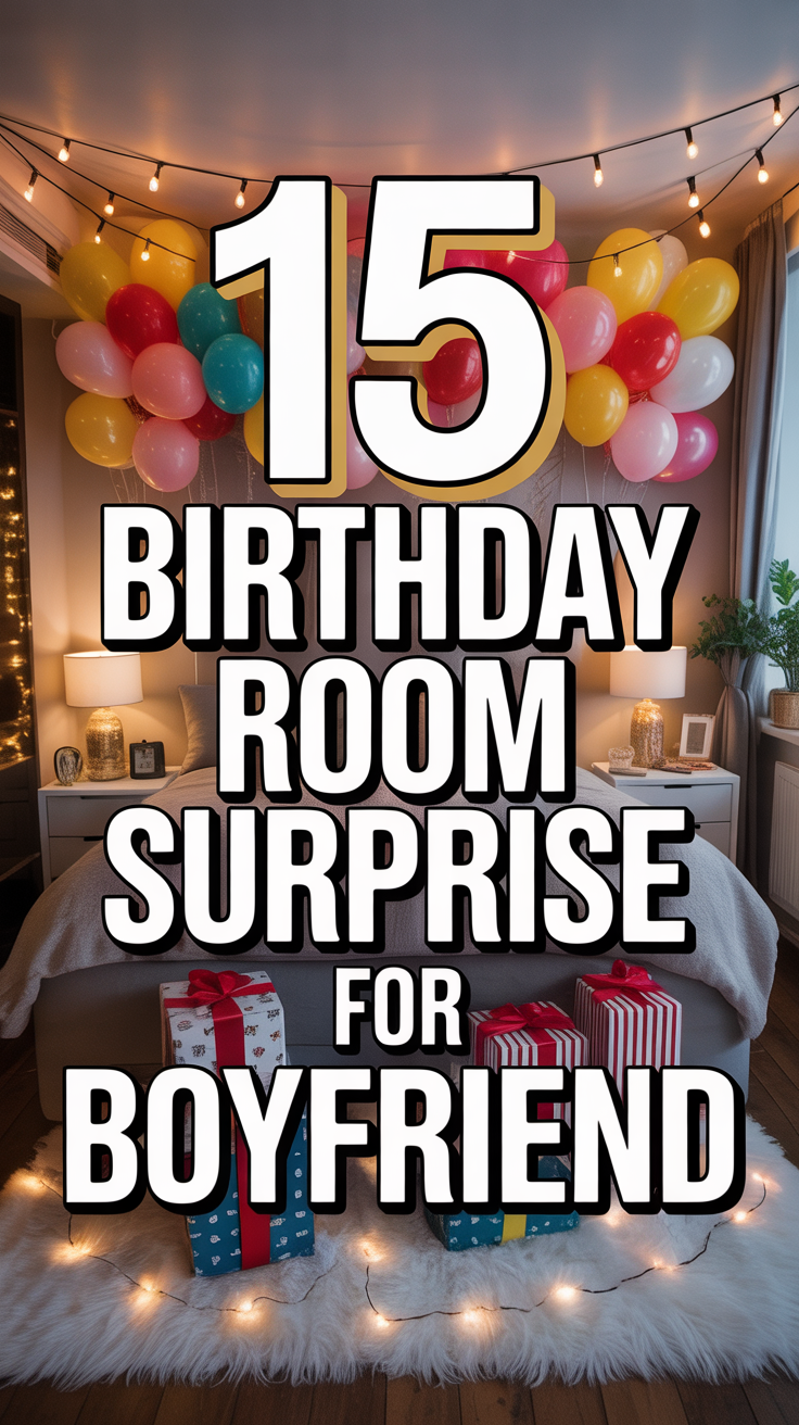 🎉 15 Birthday Room Surprise For Boyfriend