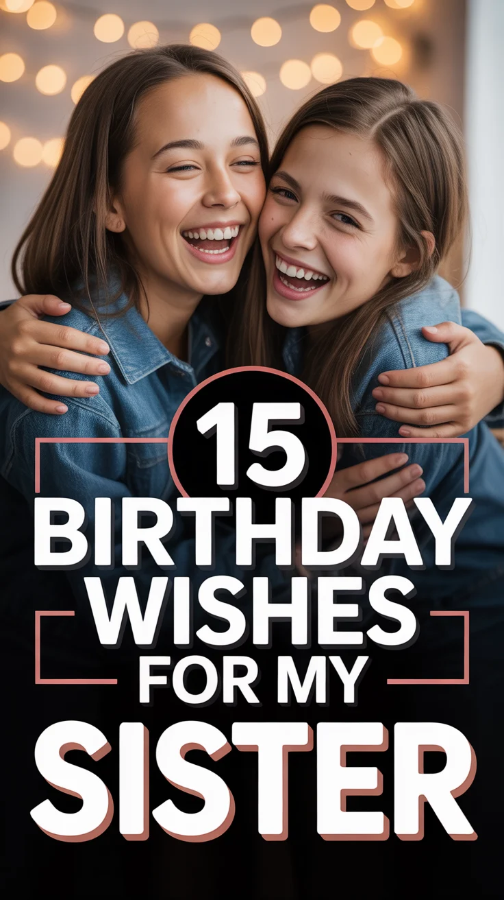 👯‍♀️ 15 Birthday Wishes For My Sister