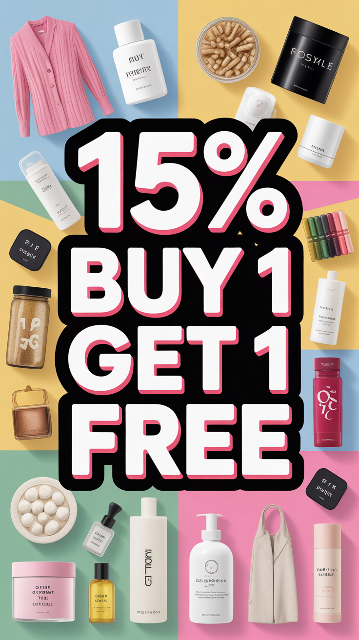 🛍️ 15 Buy 1 Get 1 Free