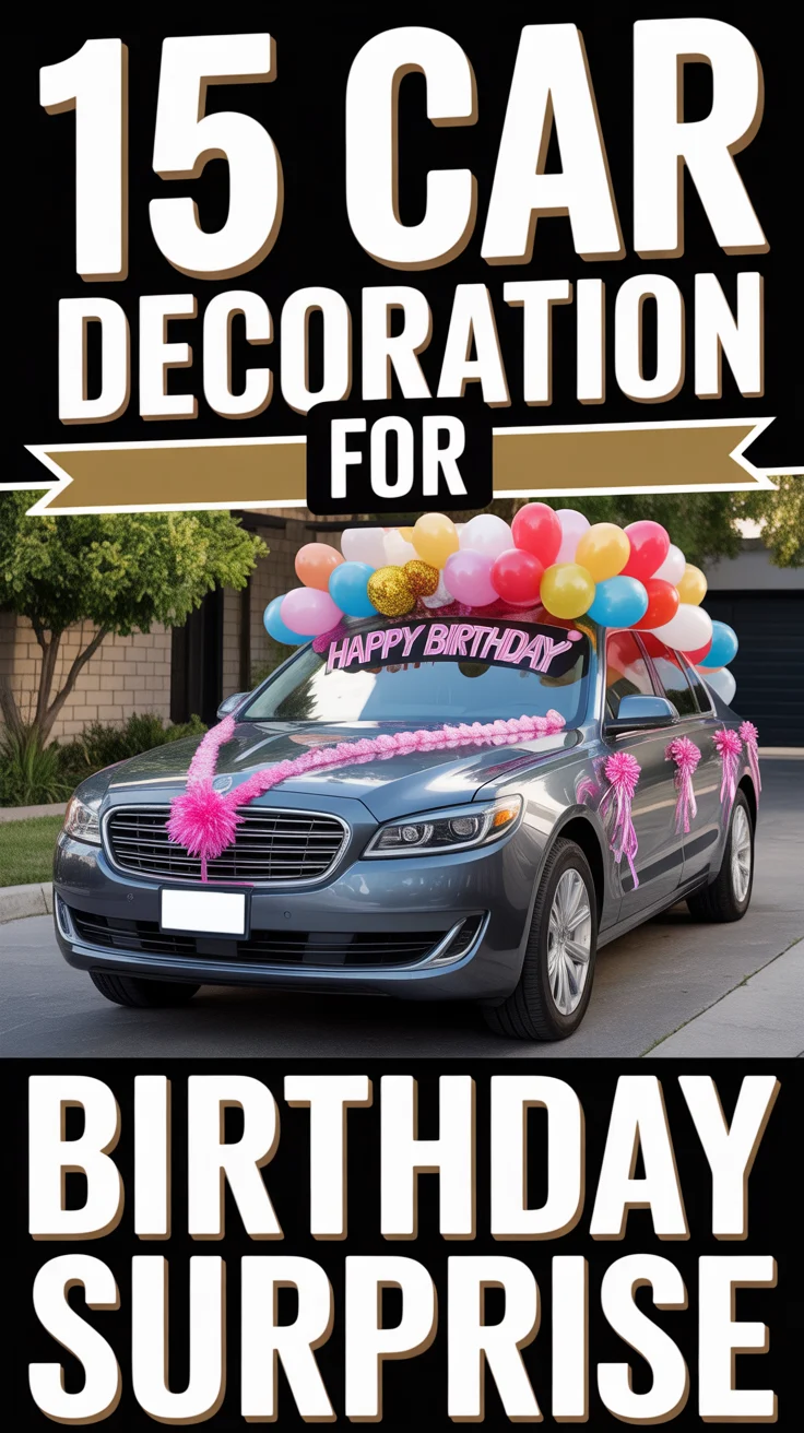 🚗 15 Car Decoration For Birthday Surprise