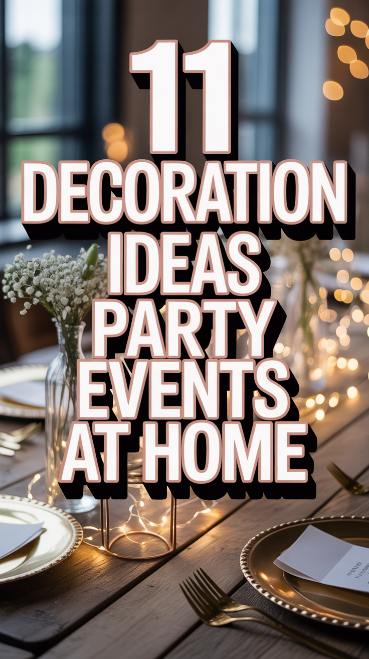 🎉 11 Decoration Ideas Party Events At Home