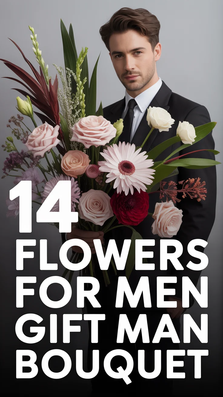 🌼 14 Flowers For Men Gift Man Bouquet