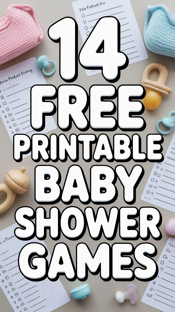 🍼 14 Free Printable Baby Shower Games