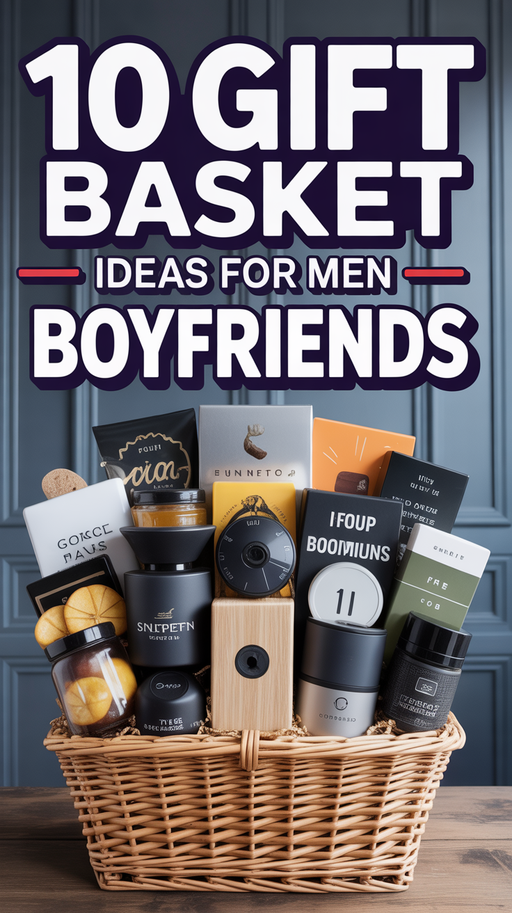 🎁 10 Gift Basket Ideas For Men Boyfriends