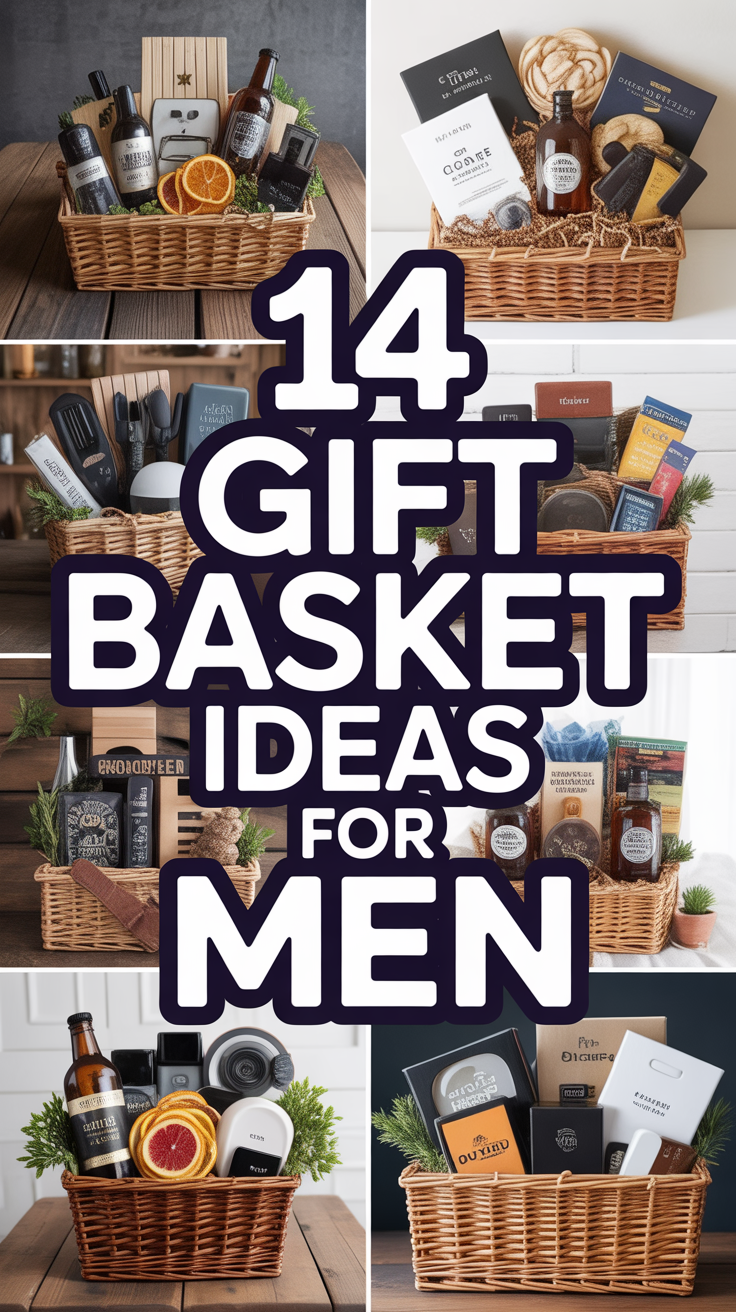 🎀 14 Gift Basket Ideas For Men