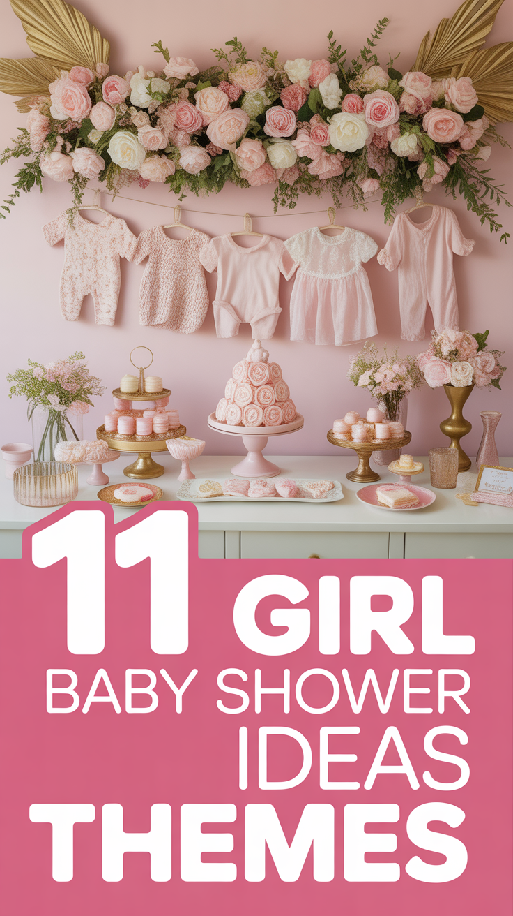 🌸 11 Girl Baby Shower Ideas Themes