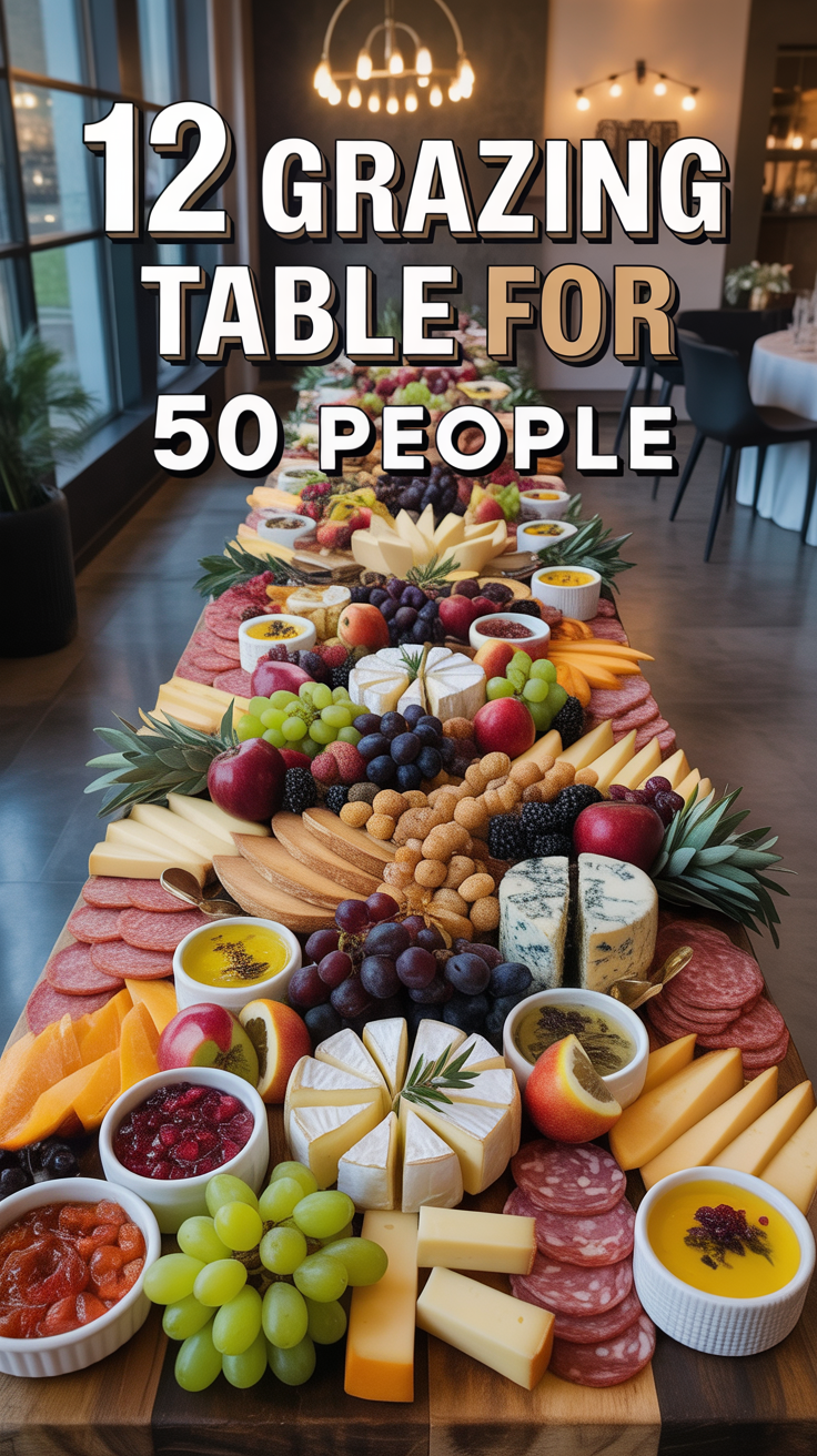 🧀 12 Grazing Table For 50 People