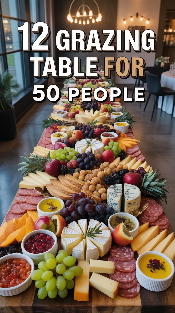 🧀 12 Grazing Table For 50 People