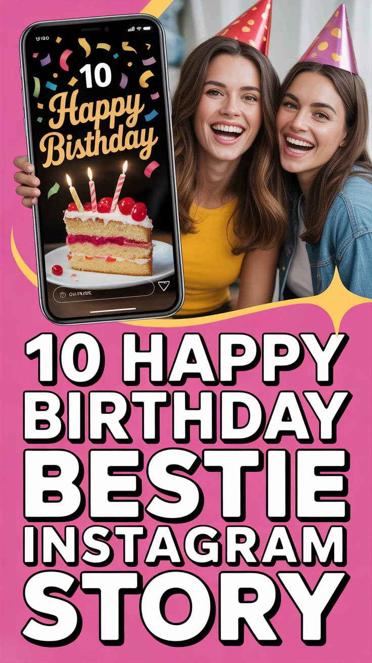 🎉 10 Happy Birthday Bestie Instagram Story