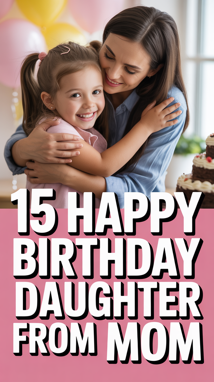 🎉 15 Happy Birthday Daughter From Mom