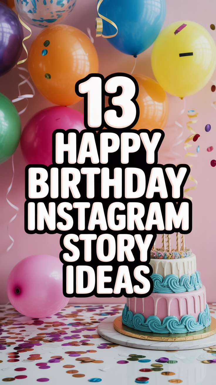 🎂 13 Happy Birthday Instagram Story Ideas