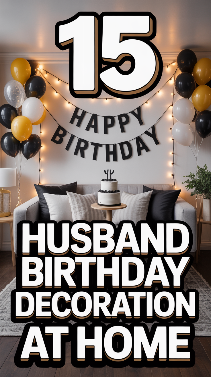 🎁 15 Husband Birthday Decoration At Home