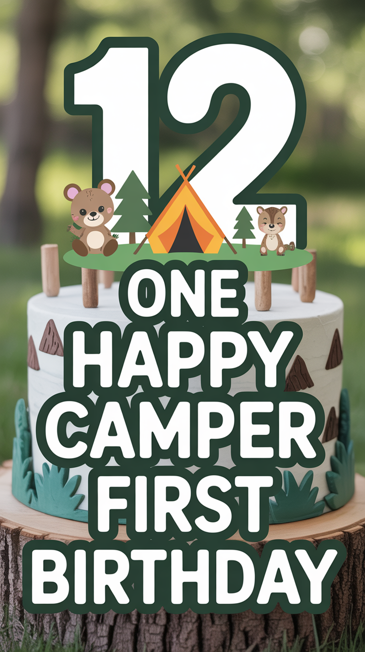 🏕️ 12 One Happy Camper First Birthday