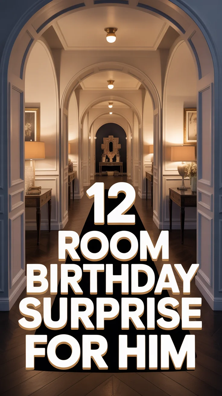 🎉 12 Room Birthday Surprise For Him