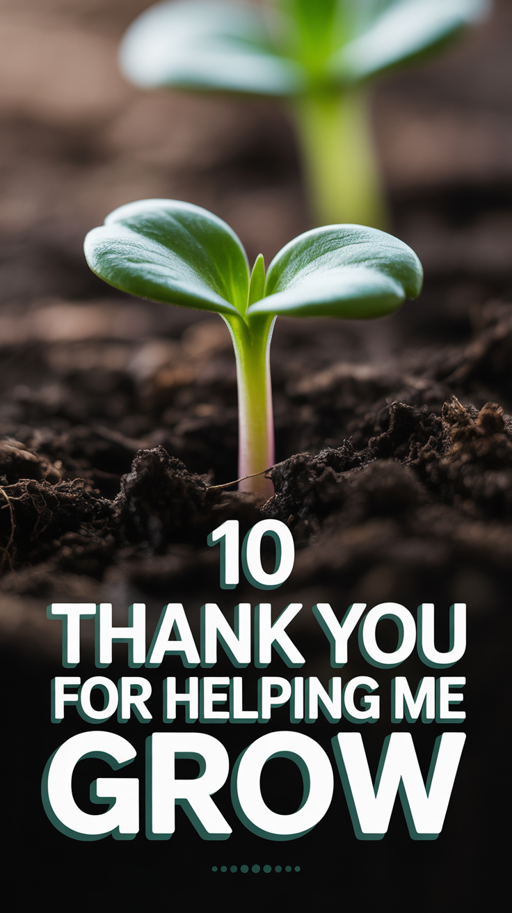🌱 10 Thank You For Helping Me Grow