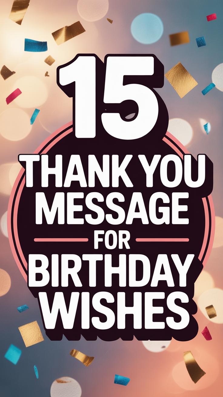 🎉 15 Thank You Message For Birthday Wishes