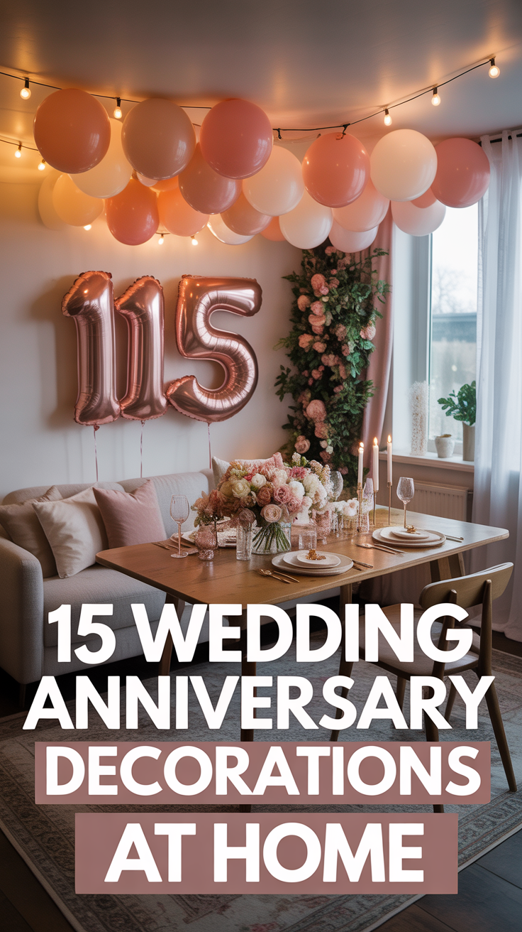 💖 15 Wedding Anniversary Decorations At Home