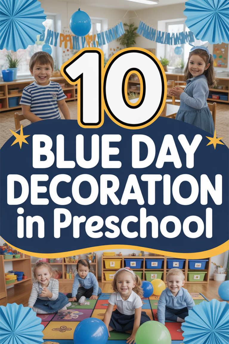 💙 10 Blue Day Decoration In Preschool