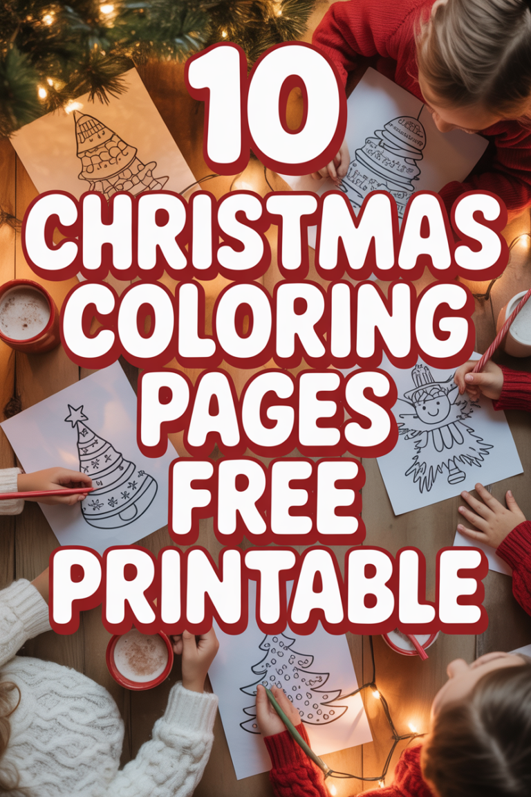 🎄 10 Christmas Coloring Pages Free Printable
