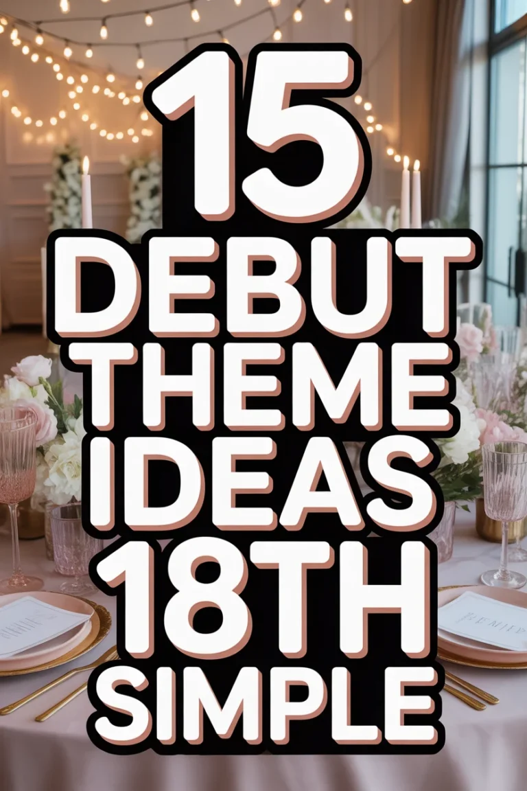 👑 15 Debut Theme Ideas 18th Simple