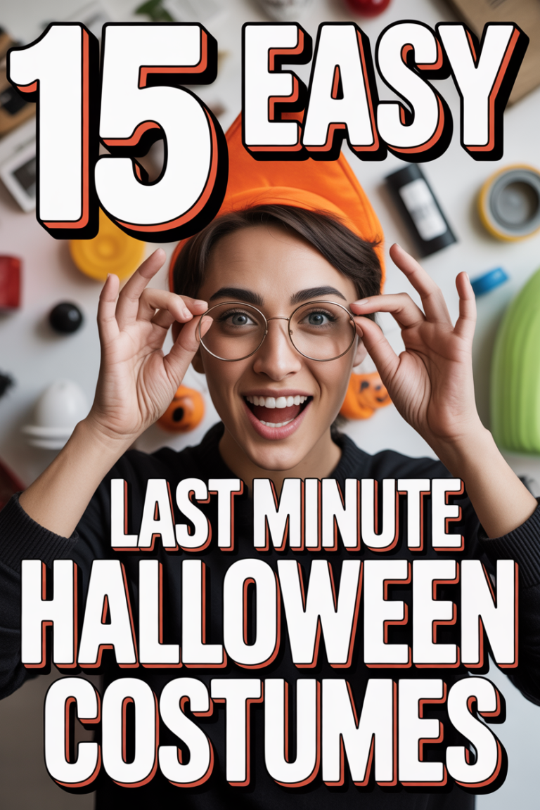 👻 15 Easy Last Minute Halloween Costumes