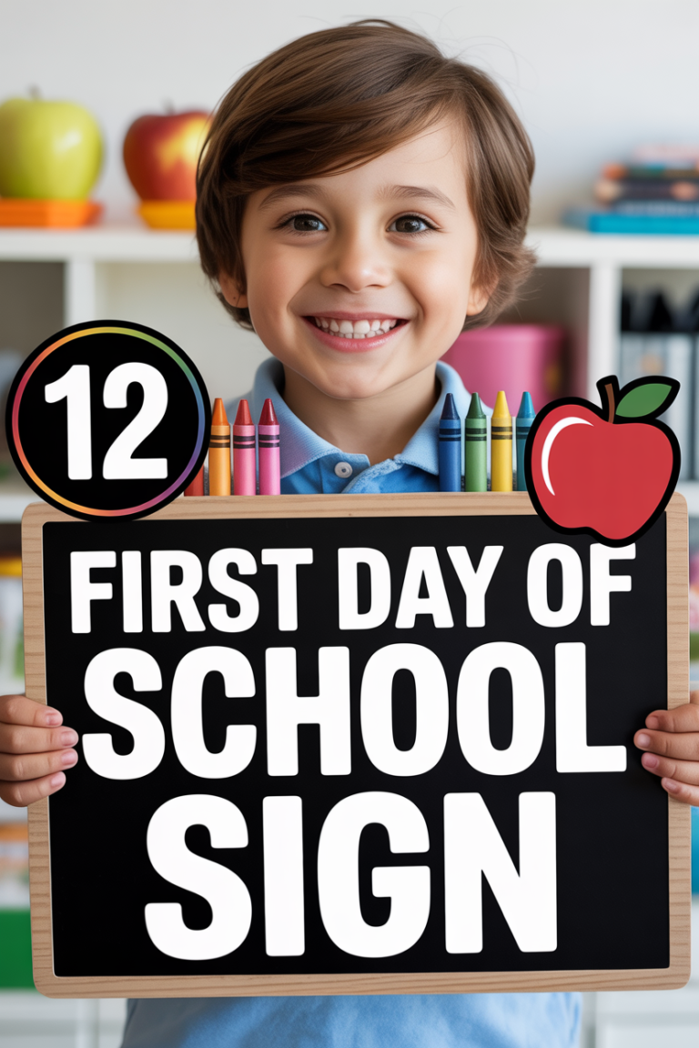 🍎 12 First Day Of School Sign
