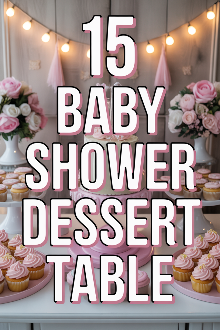 🍼 15 Baby Shower Dessert Table