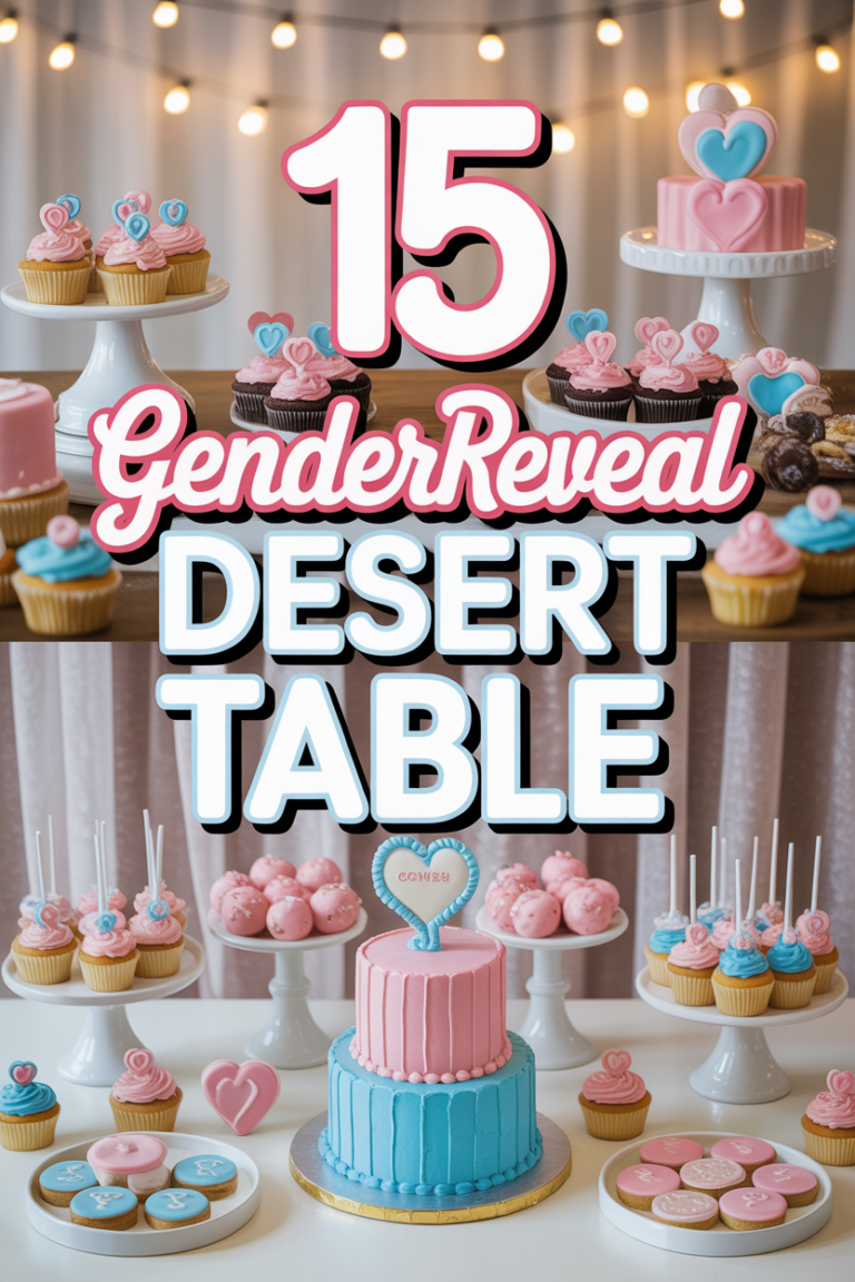 👶 15 Gender Reveal Dessert Table