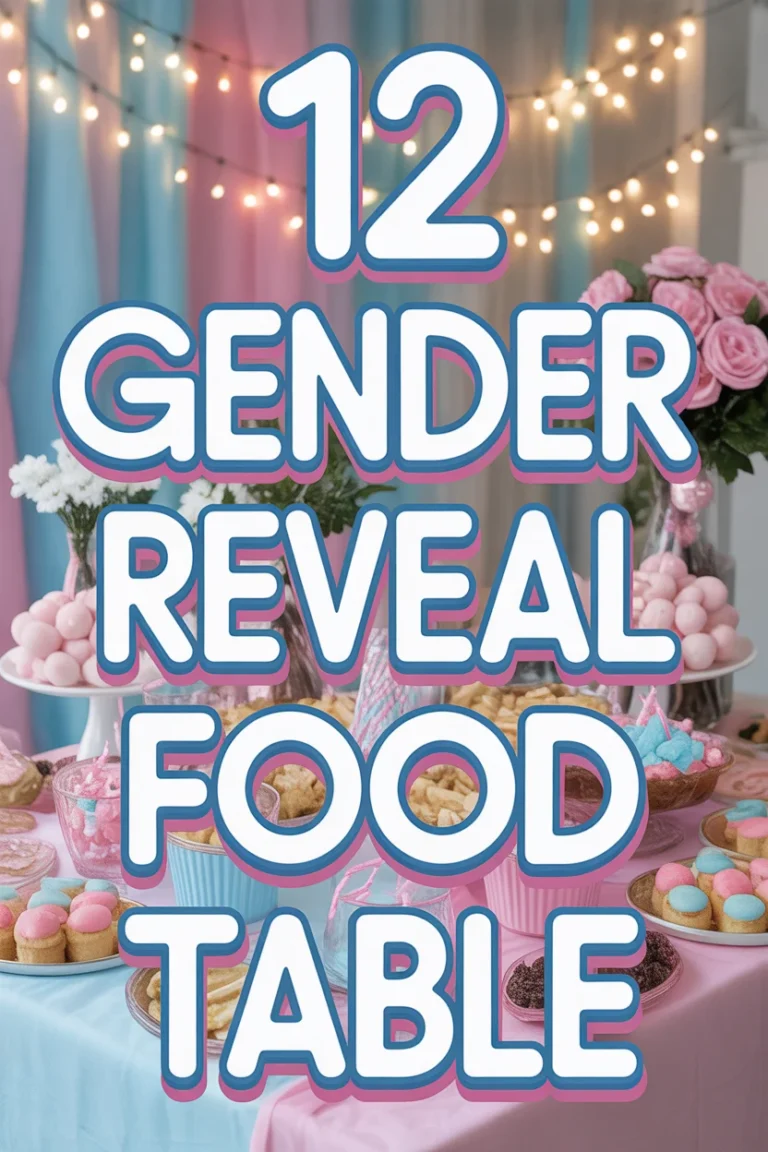 👶 12 Gender Reveal Food Table