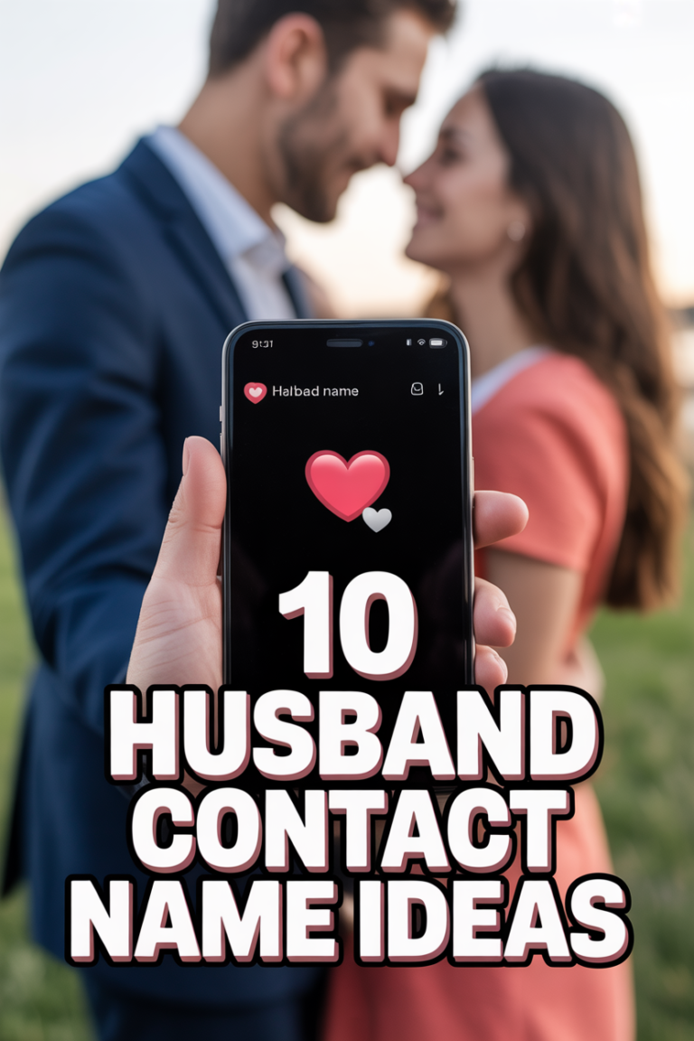 💍 10 Husband Contact Name Ideas