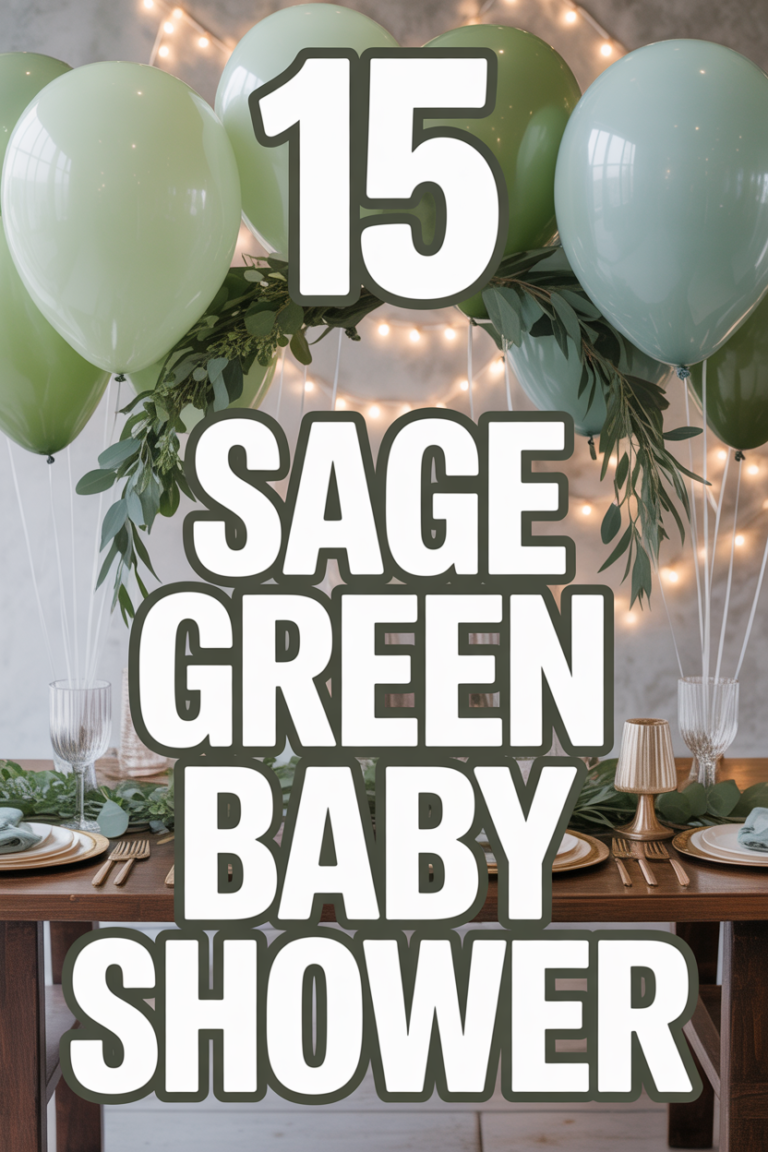 🌱 15 Sage Green Baby Shower
