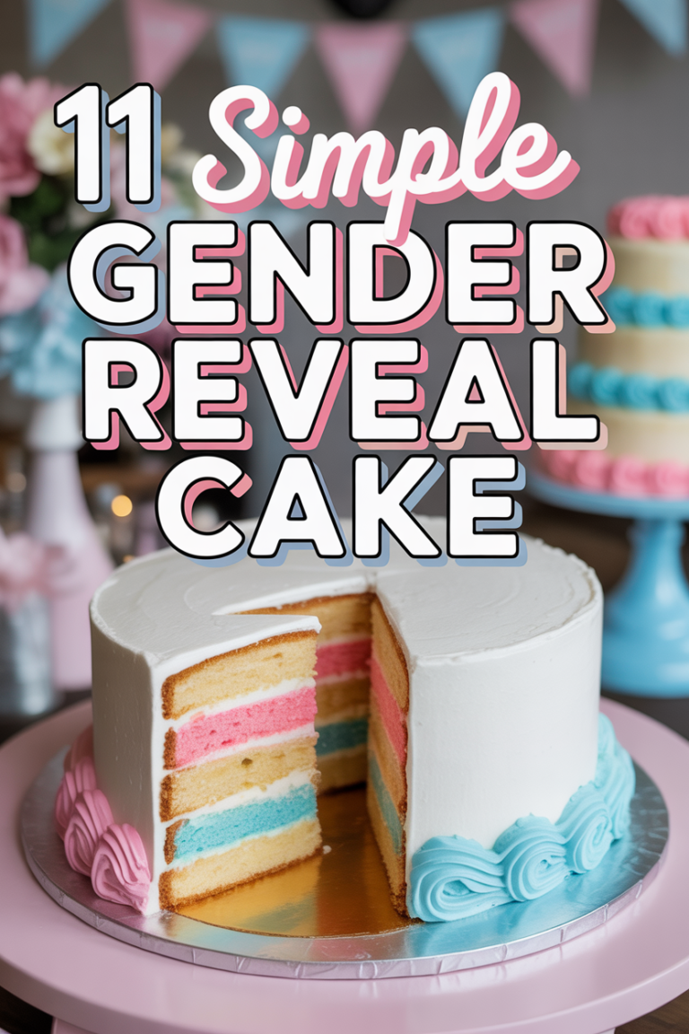 👶 11 Simple Gender Reveal Cake