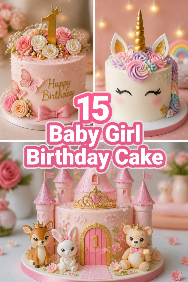 🎂 15 Baby Girl Birthday Cake