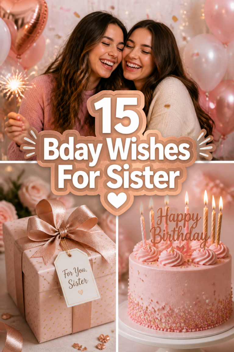 🎉 15 Bday Wishes For Sister