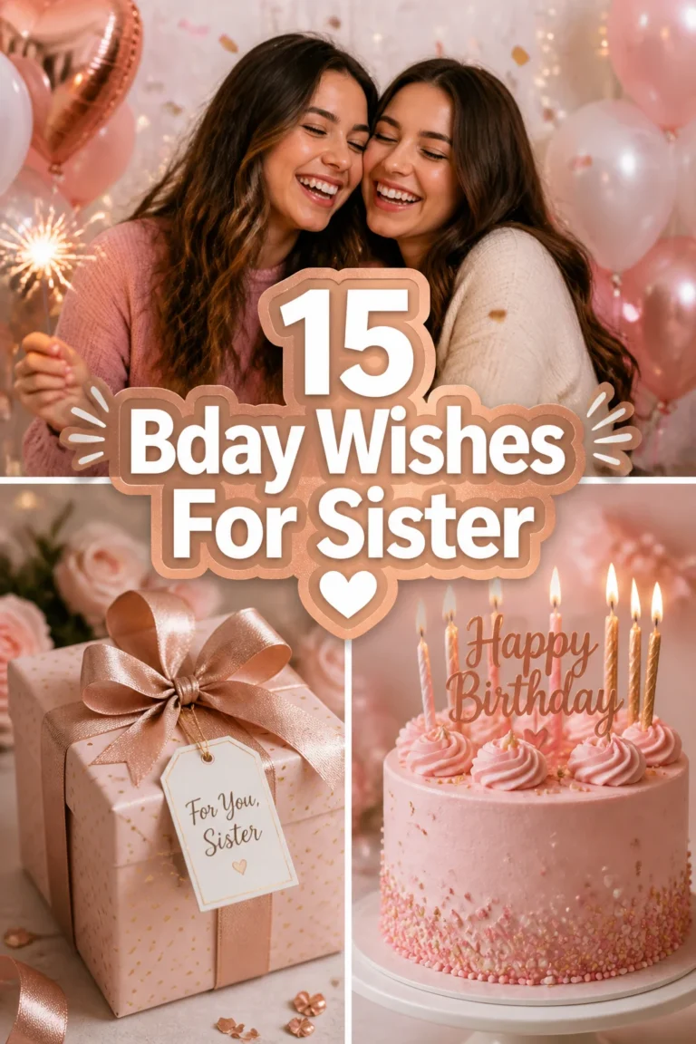 🎉 15 Bday Wishes For Sister