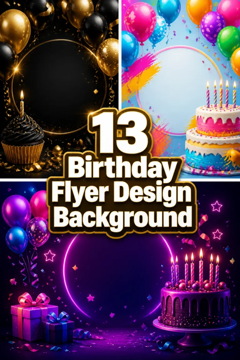 🎉 13 Birthday Flyer Design Background