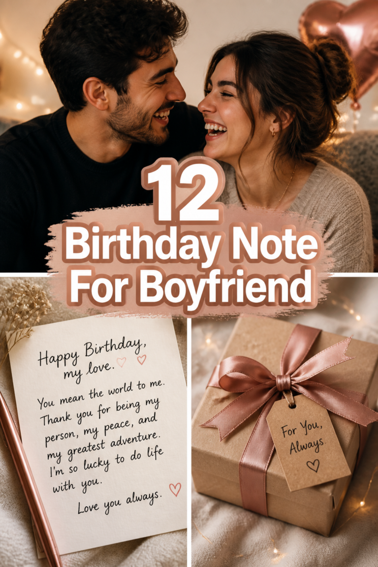 🎂 12 Birthday Note For Boyfriend