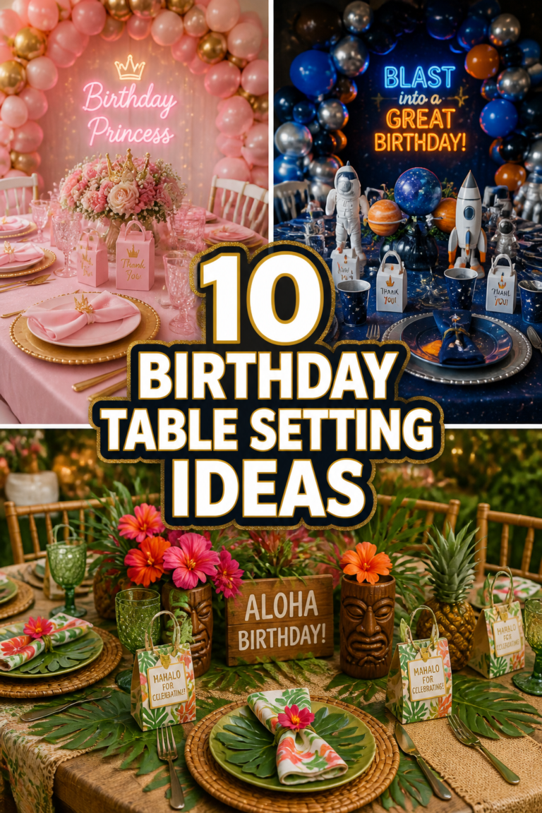 🎉 10 Birthday Table Setting Ideas