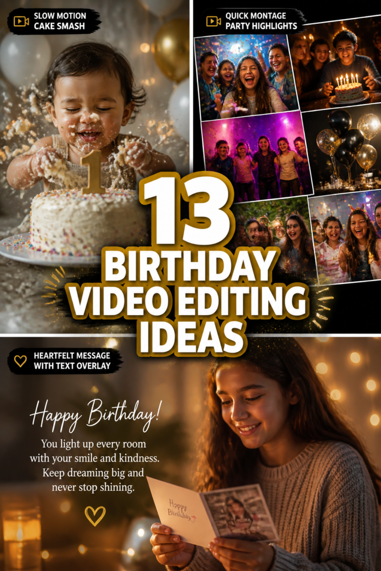 🎂 13 Birthday Video Editing Ideas