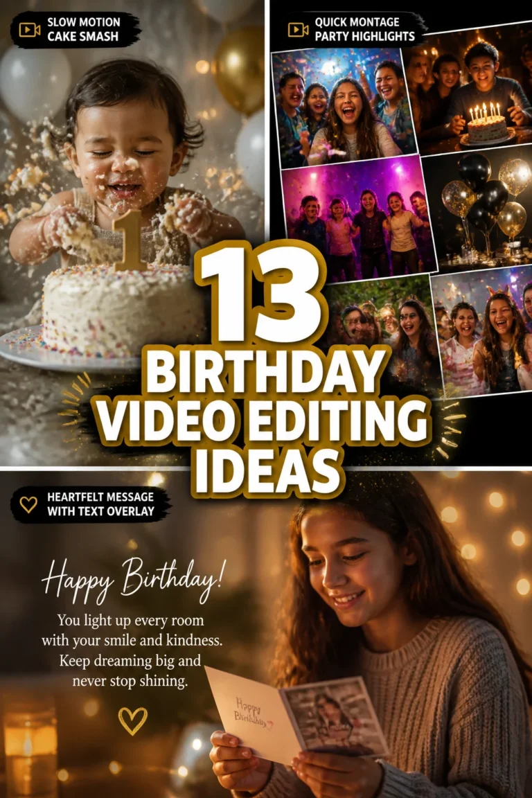 🎂 13 Birthday Video Editing Ideas