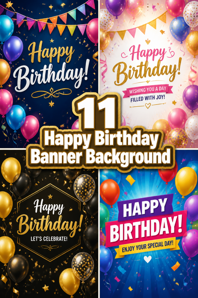 🎈 11 Happy Birthday Banner Background