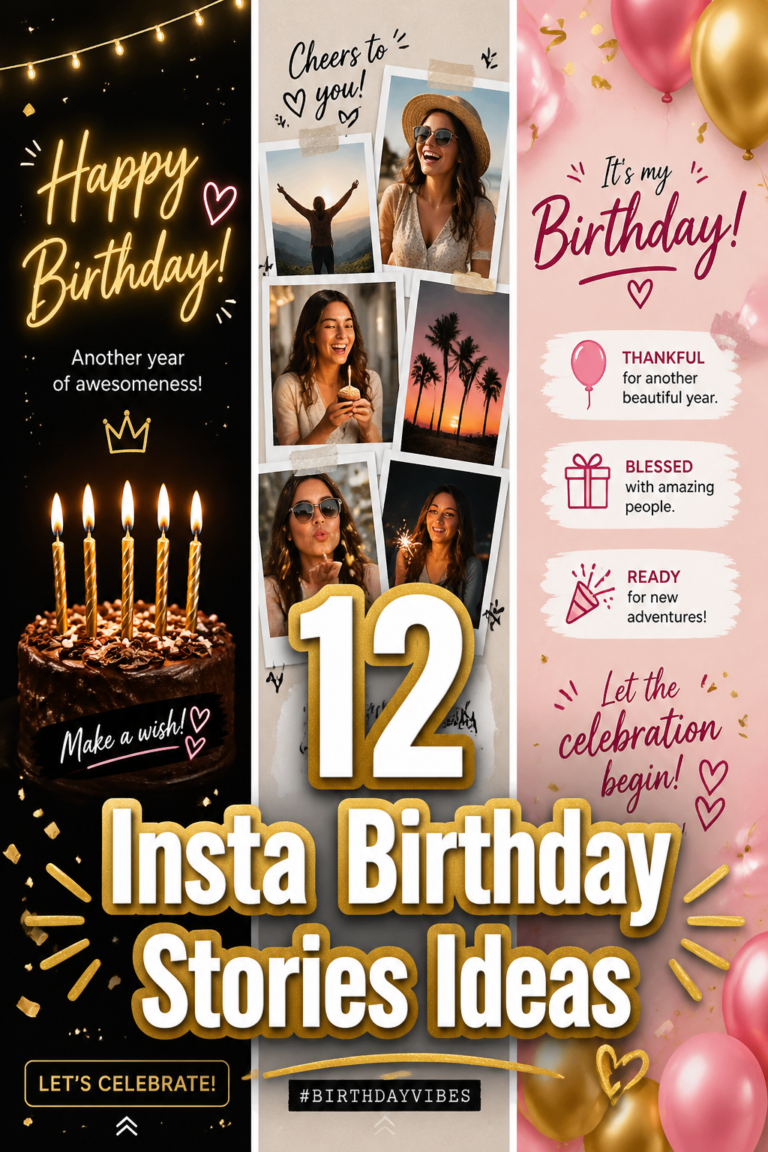 🥳 12 Insta Birthday Stories Ideas