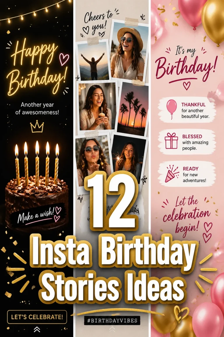 🥳 12 Insta Birthday Stories Ideas