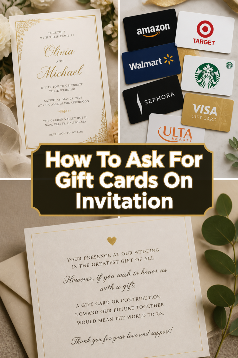 💌 How To Ask For Gift Cards On Invitation